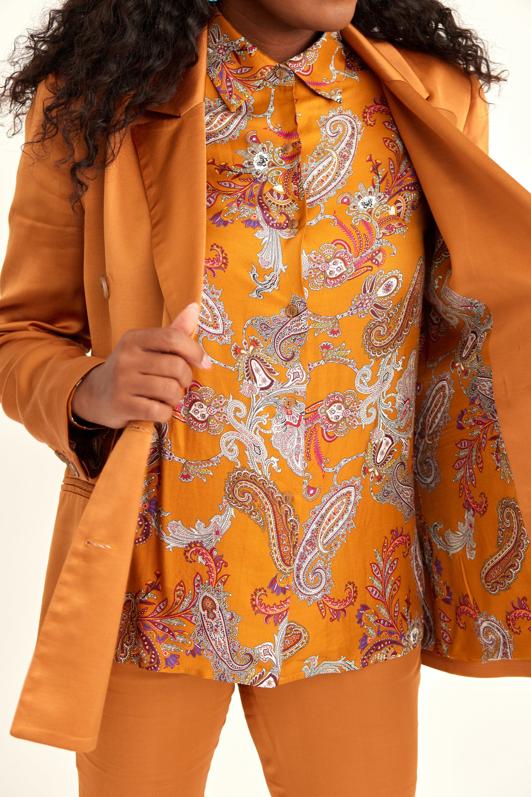 The Claiborne Blouse in Paisley Viscose Silk