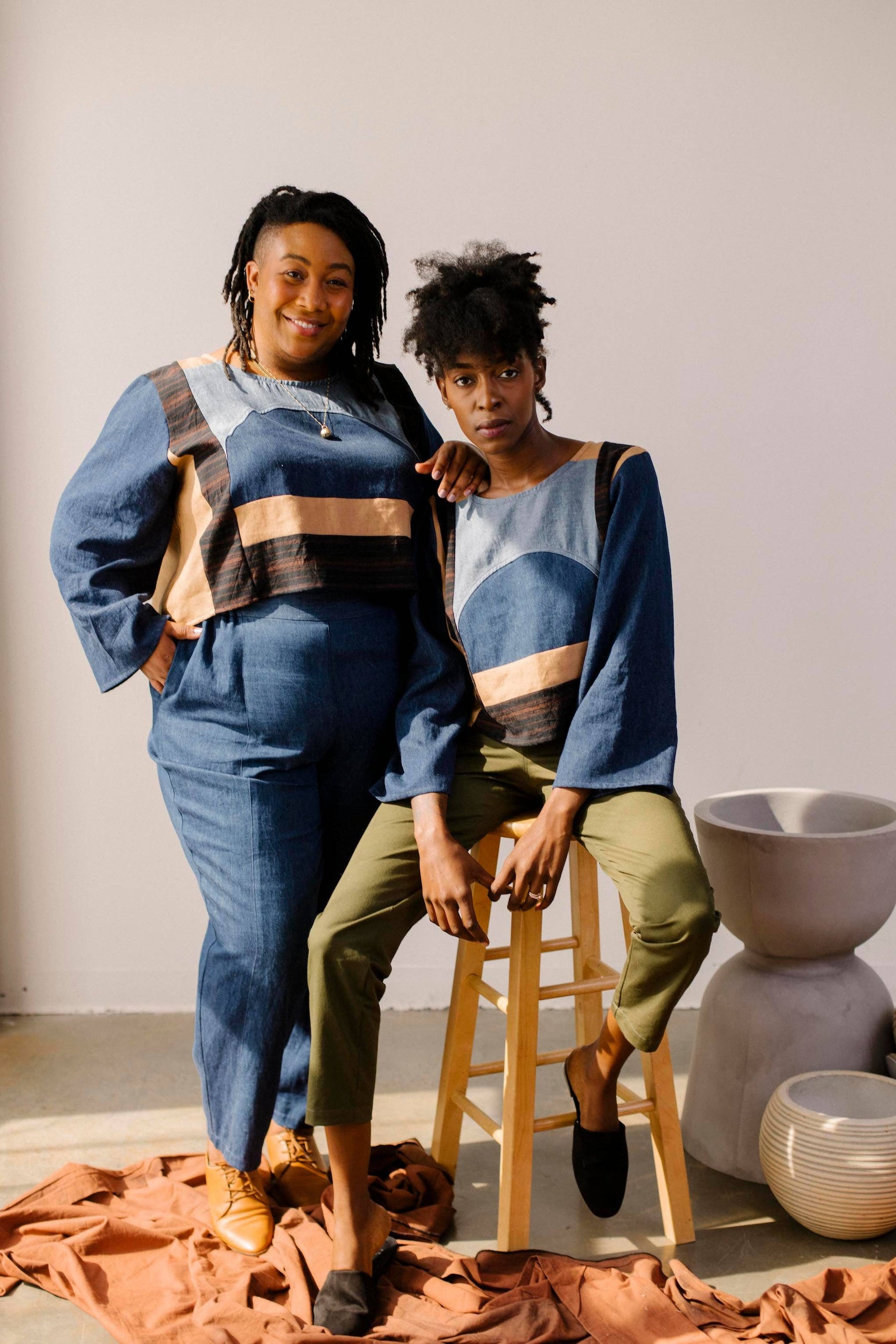Long Sleeve Geometry Top