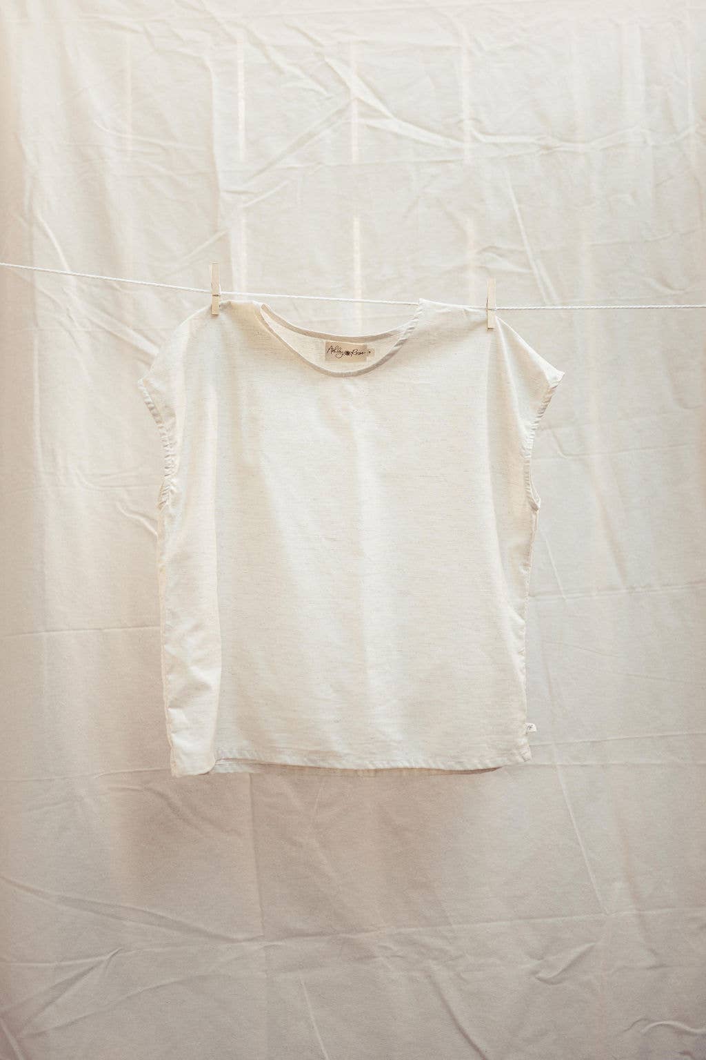 Hemp Women's Boxy Tee in Flax