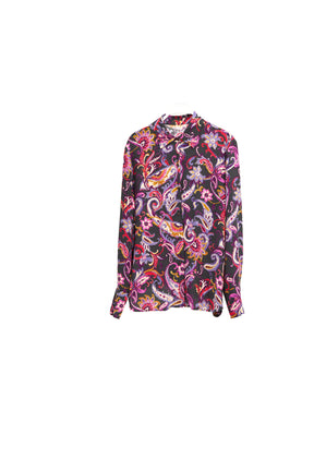 The Eloise Blouse in Ecovero Challis Paisley Satin