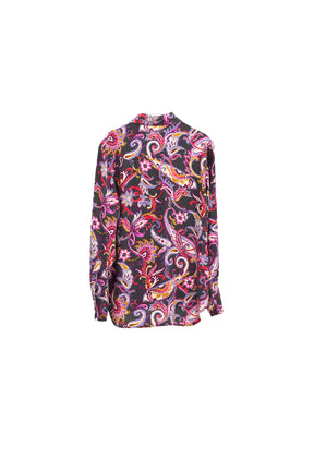 The Eloise Blouse in Ecovero Challis Paisley Satin