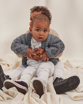 Mini Tommy: Grey Wool Cardigan