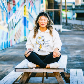 WHITE HOODIE